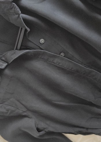 Düğmeli Siyah Kadın Uzun Tulum - Görsel 5