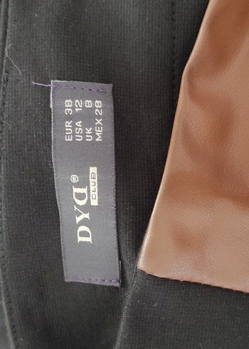 Kahverengi Deri Detaylı Mini Etek - Görsel 4