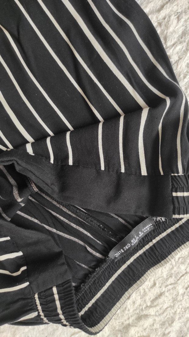 Kadın Çizgili Kumaş Pantolon - Görsel 3