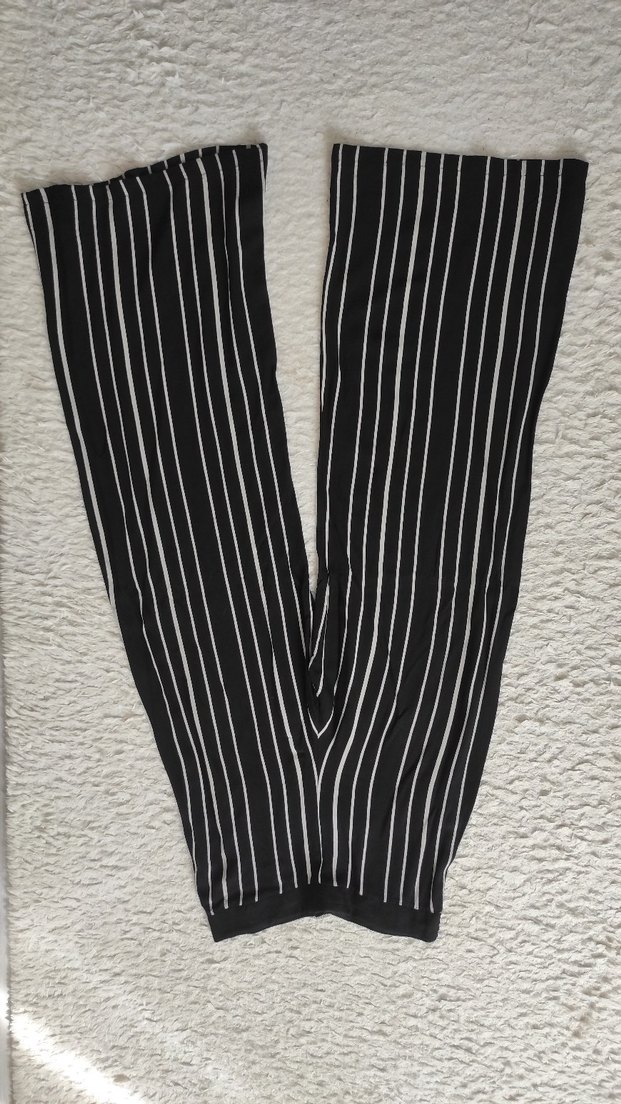 Kadın Çizgili Kumaş Pantolon - Görsel 4