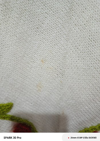 Kız Çocuk Beyaz Nakışlı Bohem Triko Panço - Görsel 4