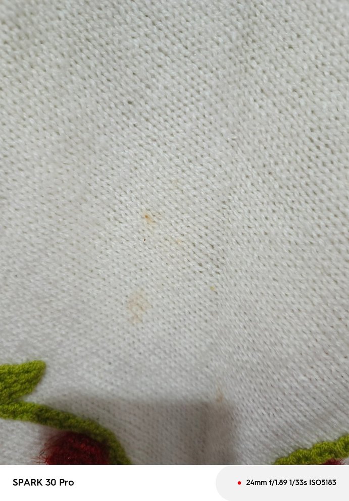 Kız Çocuk Beyaz Nakışlı Bohem Triko Panço - Görsel 4