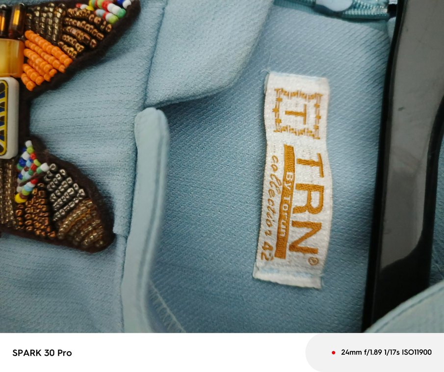 Mavi Uzun Kollu Kot Elbise - Görsel 3