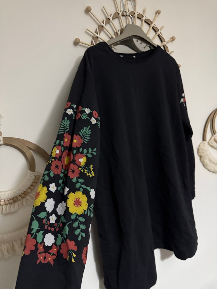 Çiçek İşlemeli Bohem elbise - Görsel 2