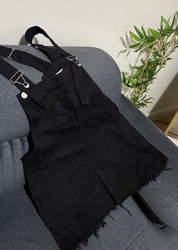 Kız Çocuk Siyah Askılı Salaş Tulum - Görsel 3