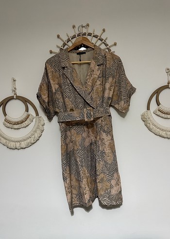 Kadın Keten Zebra Desenli Mini - Görsel 3