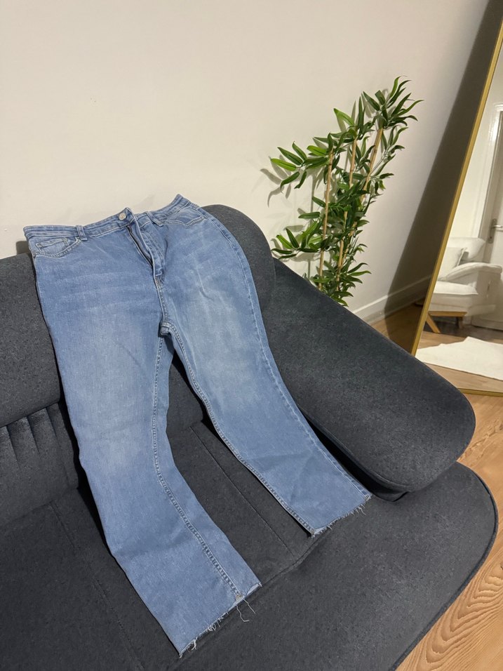 Kadın Mavi Regular Fit Denim Pantolon - Görsel 2