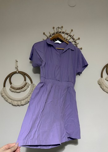 Kadın Mor Keten Midi Tulum - Görsel 2