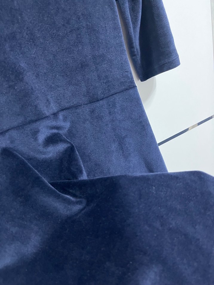 Lacivert Yarım Kollu mini elbise - Görsel 2