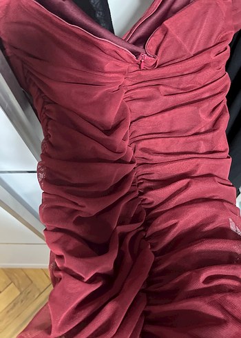 Tül detaylı balık elbise - Görsel 4