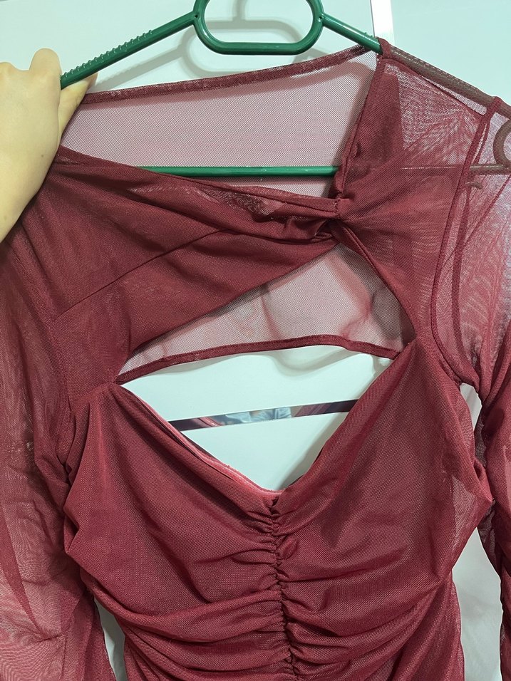 Tül detaylı balık elbise - Görsel 2