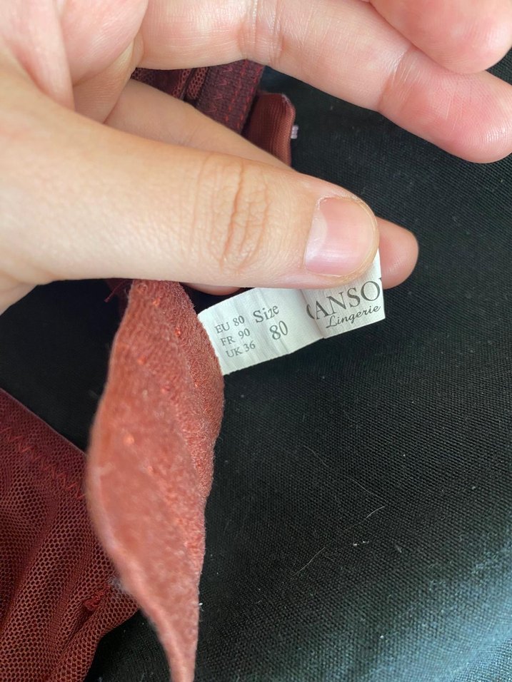 Bordo Mini Goth Sütyen Takımı - Görsel 5