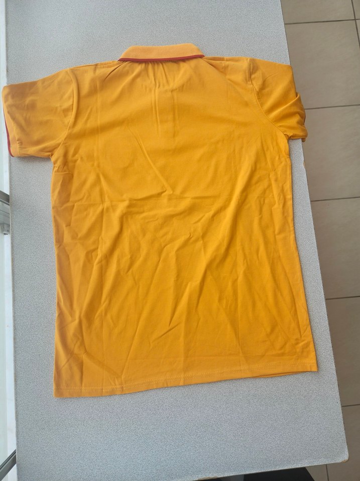 Sarı Kısa Kollu Polo Yaka Tişört - Görsel 4