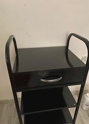 Siyah Metal Çekmeceli Raflı Dolap Düzenleyici - Görsel 4