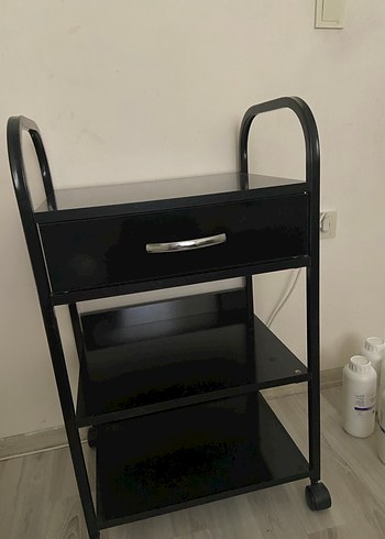 Siyah Metal Çekmeceli Raflı Dolap Düzenleyici - Görsel 3