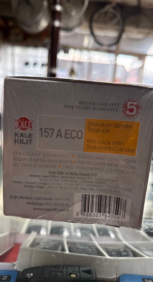 Standart Silindirli Tirajlı Kilit 157A ECO Bej - Görsel 2