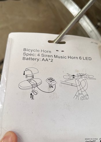 Renkli Bisiklet Korna ve Işık Seti - Görsel 2