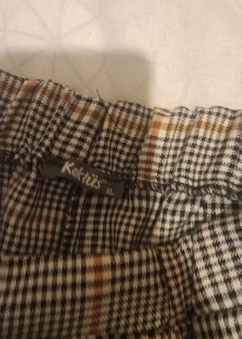 42 Beden Gri Kareli uzun ceketli pantolon takım