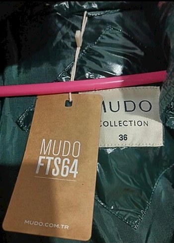 Kürk Detaylı Uzun Parlak Yeşil Kadın Kışlık Mont - Görsel 2