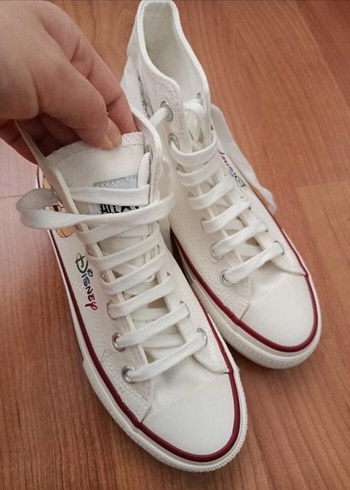 Disney Baskılı Beyaz Dolgu converse - Görsel 4