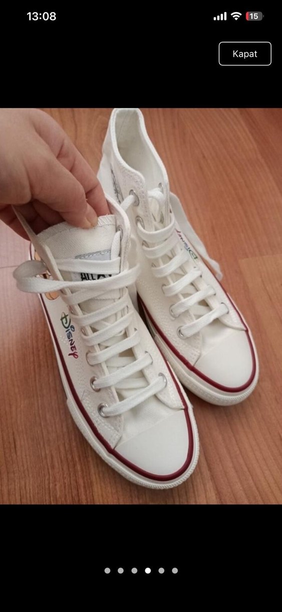 Disney Baskılı Beyaz Dolgu converse - Görsel 4