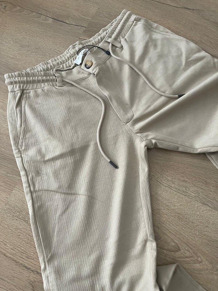 Bej Kemerli kadın pantolon sıfır etiketli s m uyumlu - Görsel 3