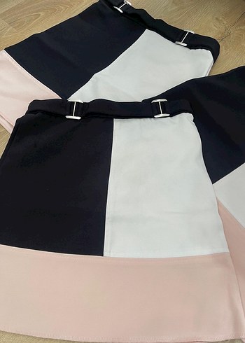 Pembe Renkli Kemer Detaylı çocuk etek 3 adet fiyatı - Görsel 3