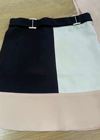 Pembe Renkli Kemer Detaylı çocuk etek 3 adet fiyatı - Görsel 2