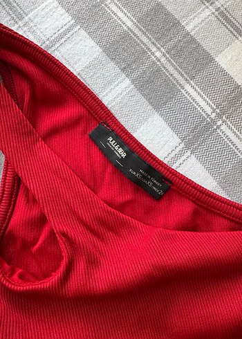 Kırmızı Tek Omuz Crop Top - Görsel 3