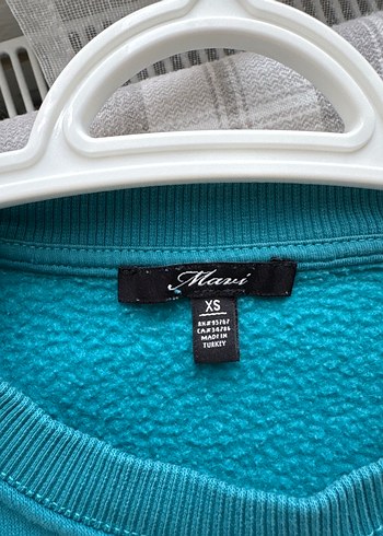 Turkuaz Baskılı Oversize Kadın Sweatshirt - Görsel 5