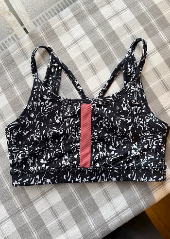 Siyah Baskılı Spor Sütyeni - Görsel 2