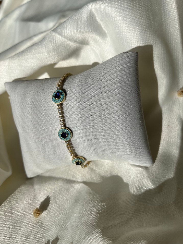 Mavi nazar Boncuklu Bohem Bileklik - Görsel 2