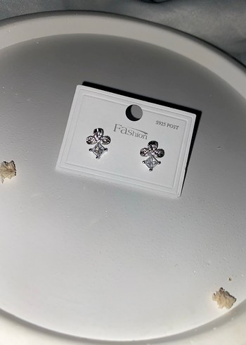 Mini gümüş renk Kadın Küpeler - Görsel 2