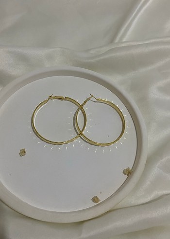 Midi  Çelik  Halka Küpe - Görsel 2