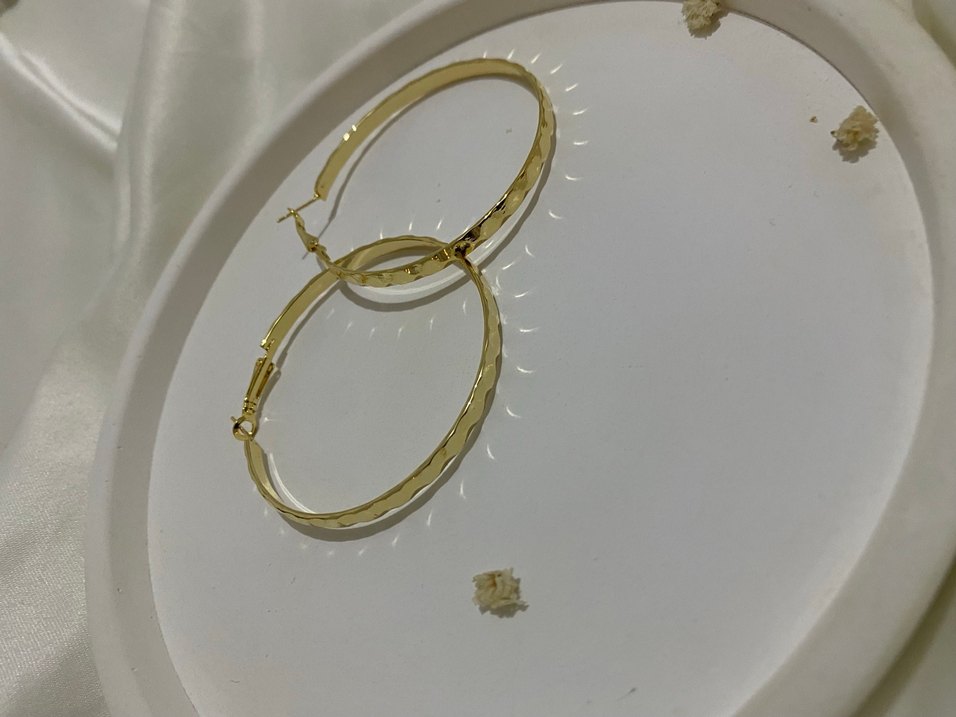 Midi  Çelik  Halka Küpe - Görsel 3