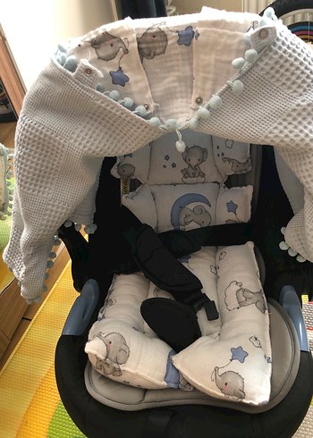 Gri Nakışlı Çocuk Uyku Örtüsü ve yastığı - Görsel 8