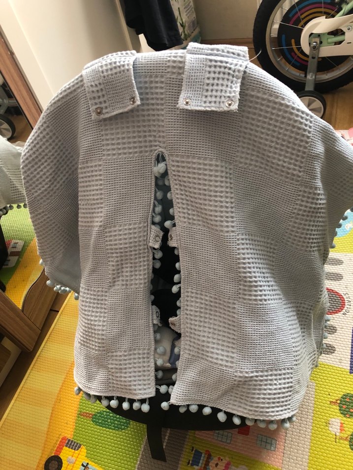 Gri Nakışlı Çocuk Uyku Örtüsü ve yastığı - Görsel 2