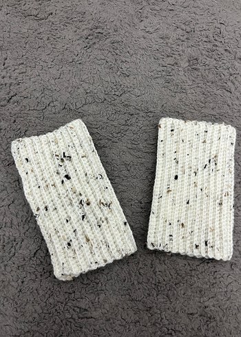 Renkli Noktalı Gri Örgü Kadın Eldiveni - Görsel 4