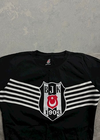 Siyah Orijinal BJK Baskılı Kısa Kollu Tişört - Görsel 2
