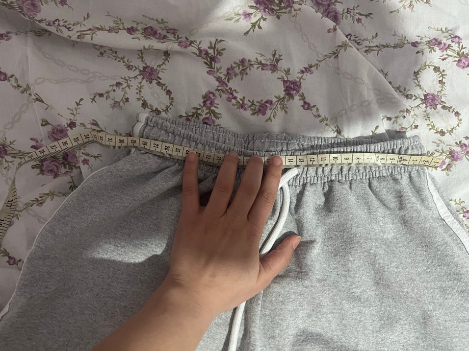 Gri Pamuklu Mini Kadın Şort - Görsel 3