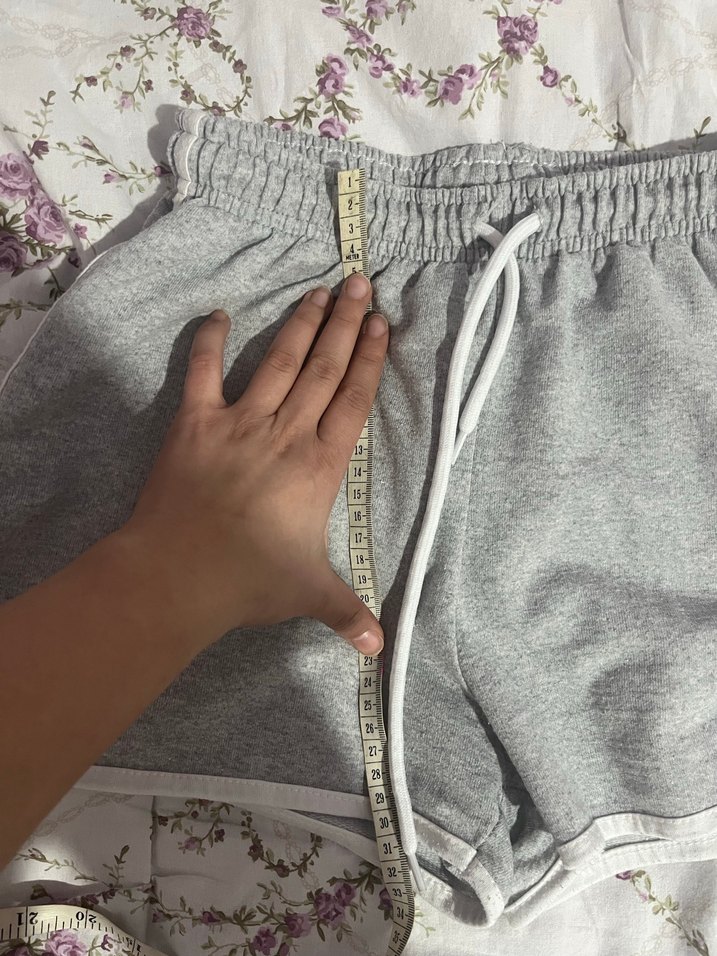 Gri Pamuklu Mini Kadın Şort - Görsel 2