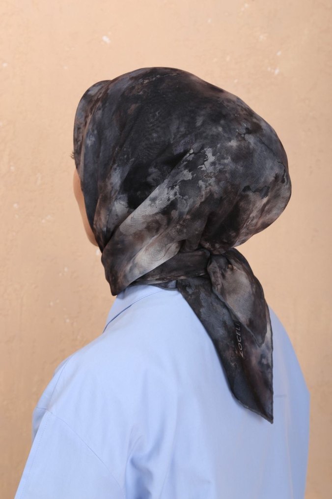 Bohem Tarz Kahverengi Kadın esarp - Görsel 3