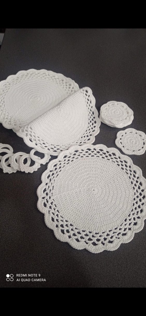 Örgü masa seti - Görsel 2