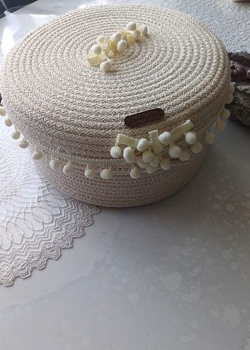 Beyaz Bohem Nakışlı Masa Seti - Görsel 2