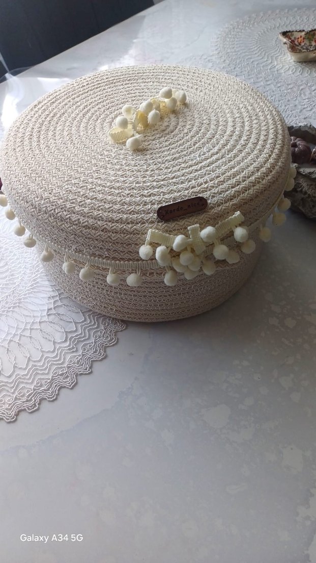 Beyaz Bohem Nakışlı Masa Seti - Görsel 2