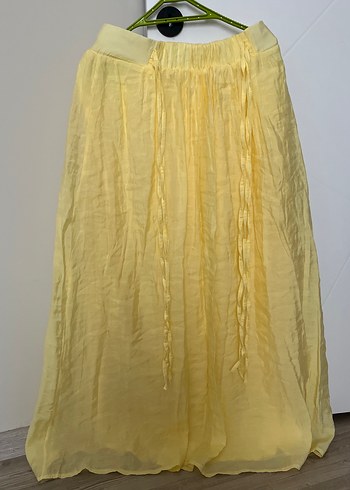 Sarı Uzun Kollu Bohem Keten Gömlek - Görsel 5