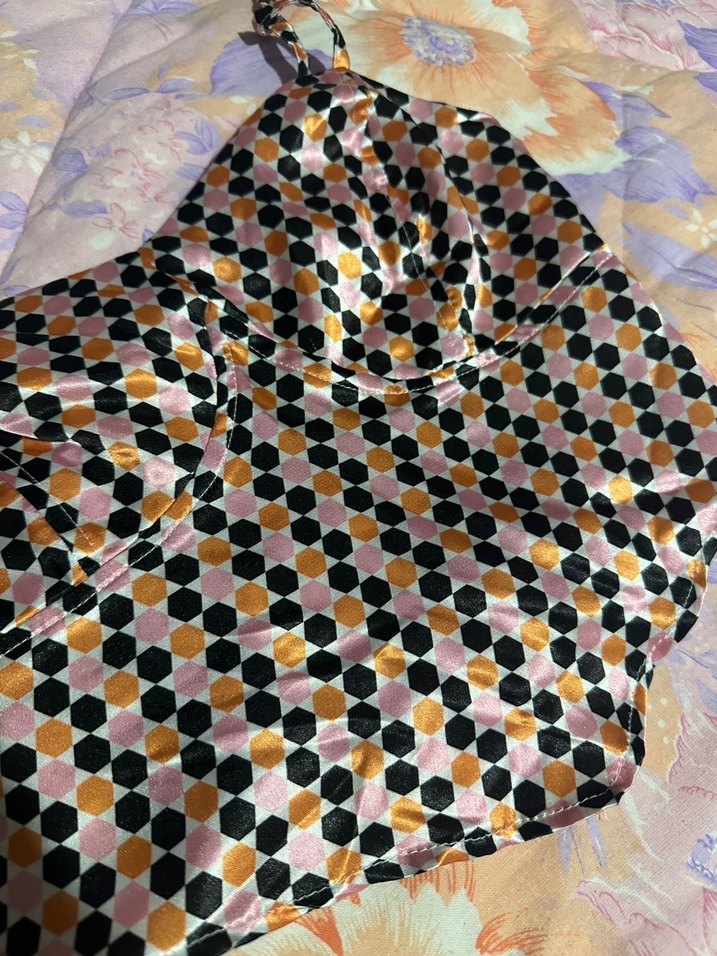 Pul Detaylı Çok Renkli Straplez Büstiyer - Görsel 3