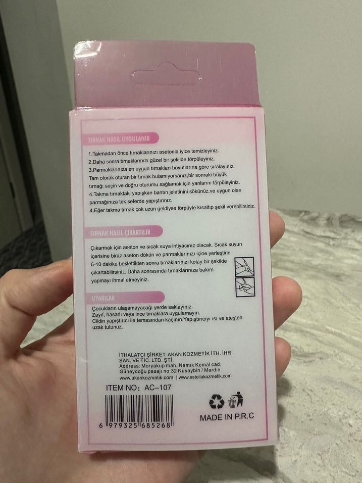 Turkuaz Parlak Takma Tırnak Seti 12'li - Görsel 2