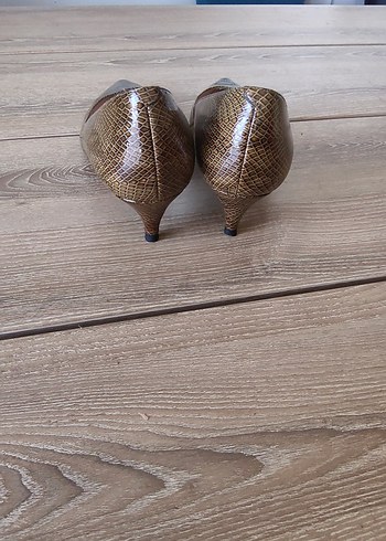 Kemal Tanca Yeşil Yılan Desenli Kadın Stiletto - Görsel 4