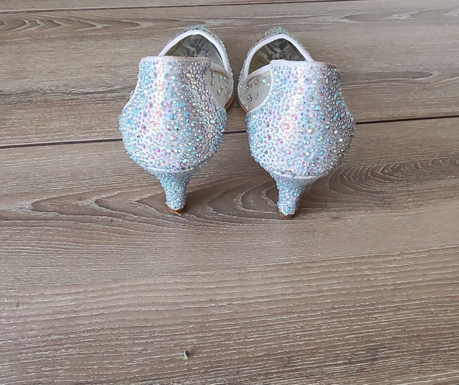 Beyaz Taşlı Yüksek Topuklu  Gelin Ayakkabısı - Görsel 2